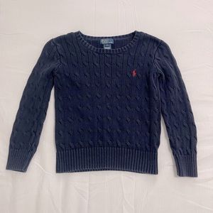 Polo Ralph Lauren Boy's Cable-Knit Crewneck Sweater, Size 7